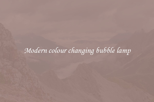 Modern colour changing bubble lamp