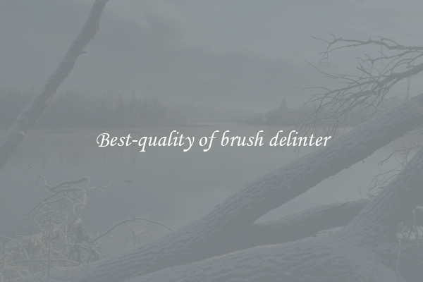Best-quality of brush delinter