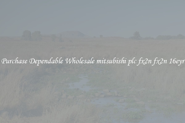Purchase Dependable Wholesale mitsubishi plc fx2n fx2n 16eyr