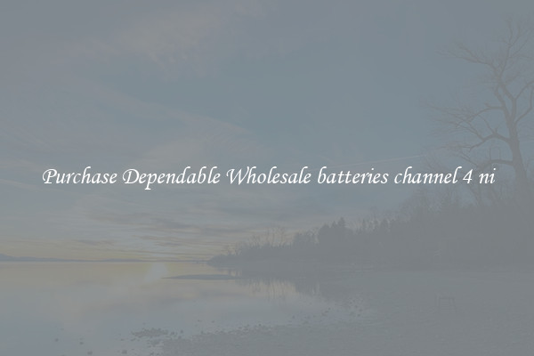 Purchase Dependable Wholesale batteries channel 4 ni