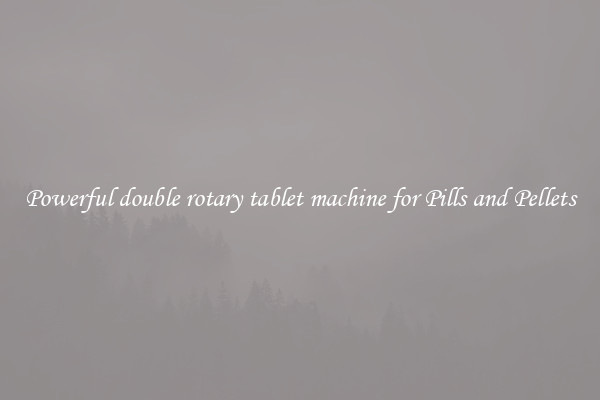 Powerful double rotary tablet machine for Pills and Pellets