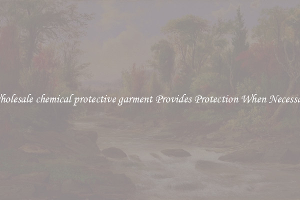 Wholesale chemical protective garment Provides Protection When Necessary