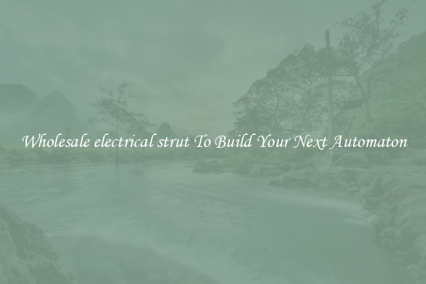 Wholesale electrical strut To Build Your Next Automaton