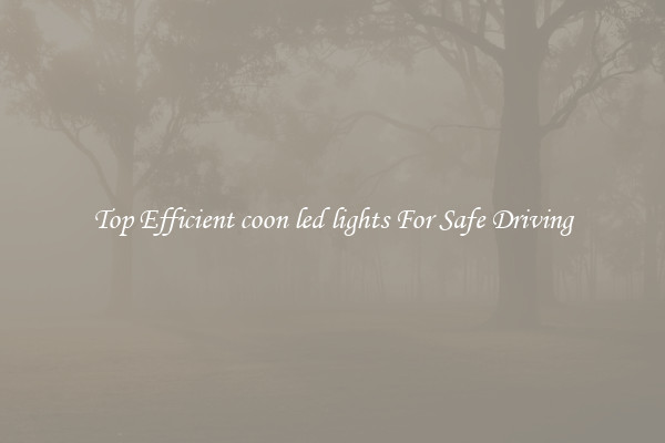 Top Efficient coon led lights For Safe Driving