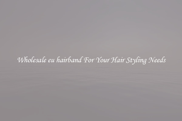 Wholesale eu hairband For Your Hair Styling Needs