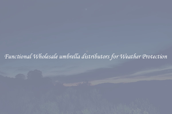 Functional Wholesale umbrella distributors for Weather Protection 