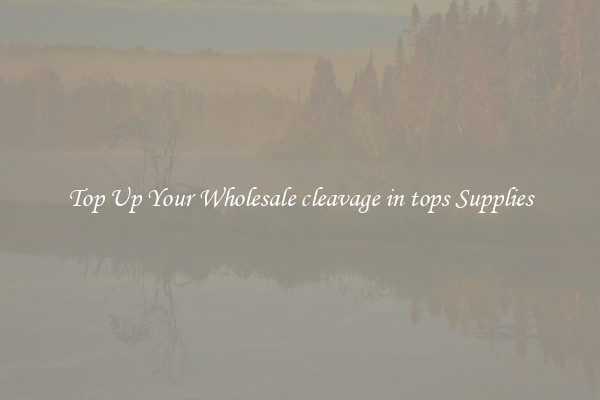 Top Up Your Wholesale cleavage in tops Supplies