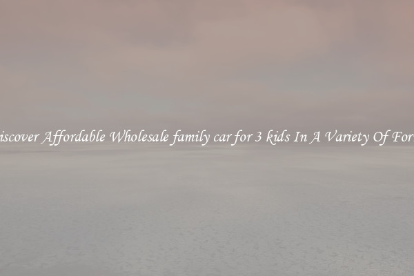 Discover Affordable Wholesale family car for 3 kids In A Variety Of Forms