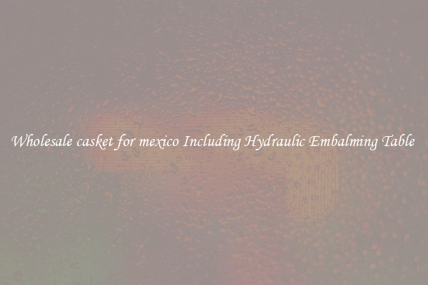 Wholesale casket for mexico Including Hydraulic Embalming Table 