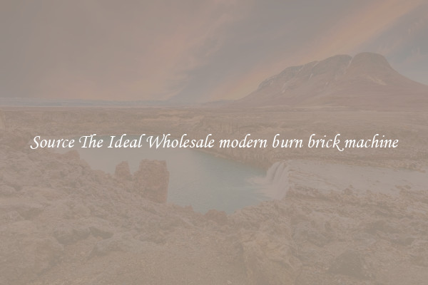 Source The Ideal Wholesale modern burn brick machine